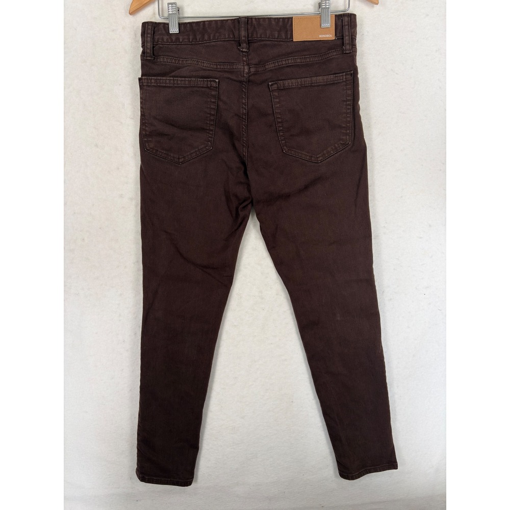 Bonobos Mens Slim Taper Pants Brown 29x30 Five Pocket Chino Jeans - Picture 7 of 14